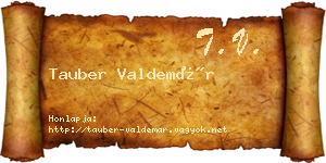 Tauber Valdemár névjegykártya